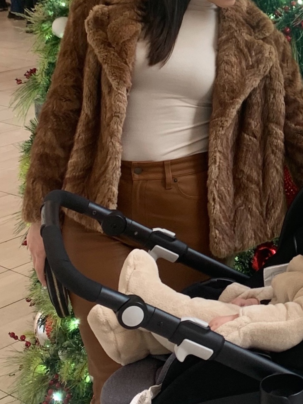 Vintage Brown Faux Fur Coat - Picture 2 of 2